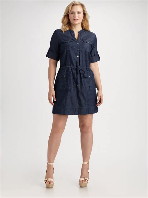 michael kors denim dresses|Michael Kors jean dress.